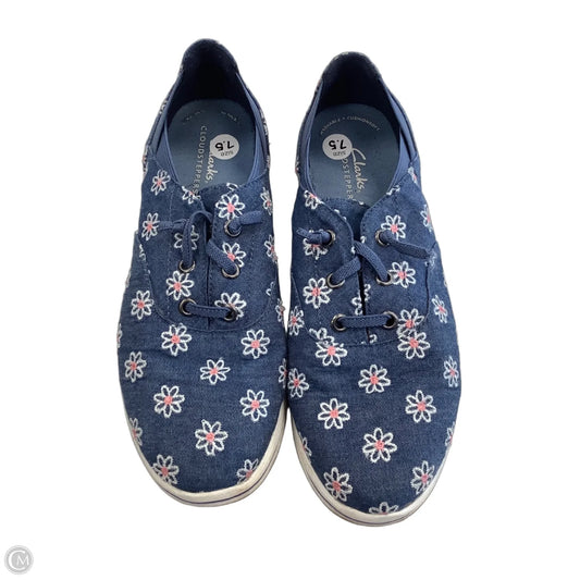 Shoes Sneakers By Clarks In Blue, Size: 7.5