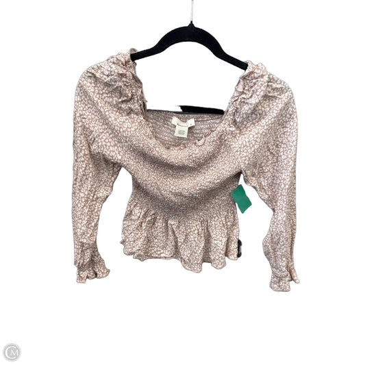 Blouse Long Sleeve By Urban Romantics In Pink, Size: Xs