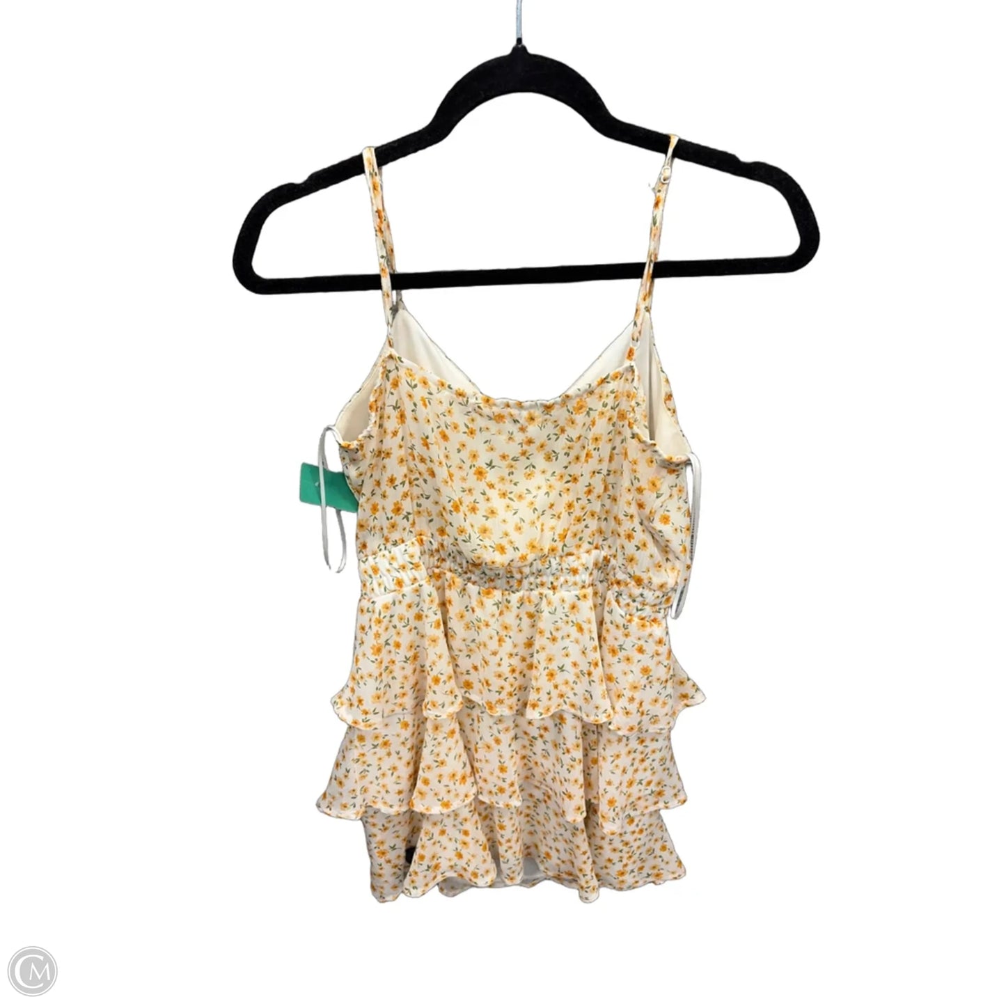 Dress Casual Midi By Mi Ami In White & Yellow, Size: S