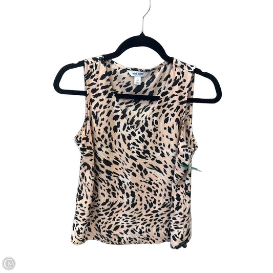 Top Sleeveless By Nine West Apparel In Animal Print, Size: Xs