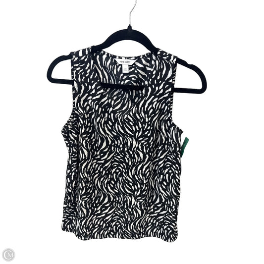 Top Sleeveless By Nine West Apparel In Black & White, Size: Xs