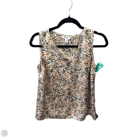 Top Sleeveless By Nine West Apparel In Green & Pink, Size: Xs