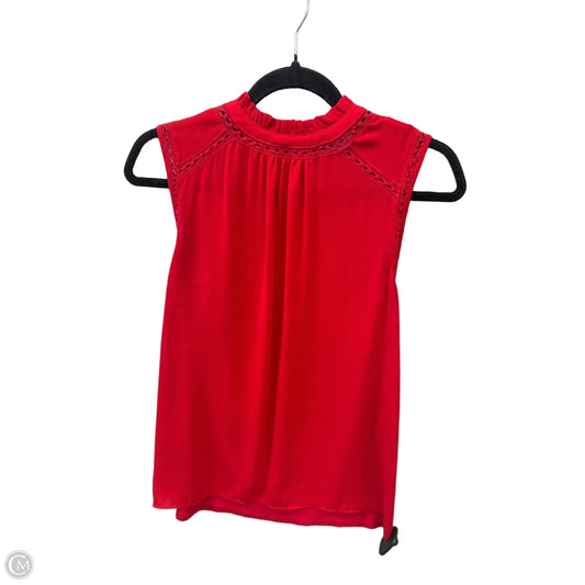 Top Sleeveless By Loft In Red, Size: Xs