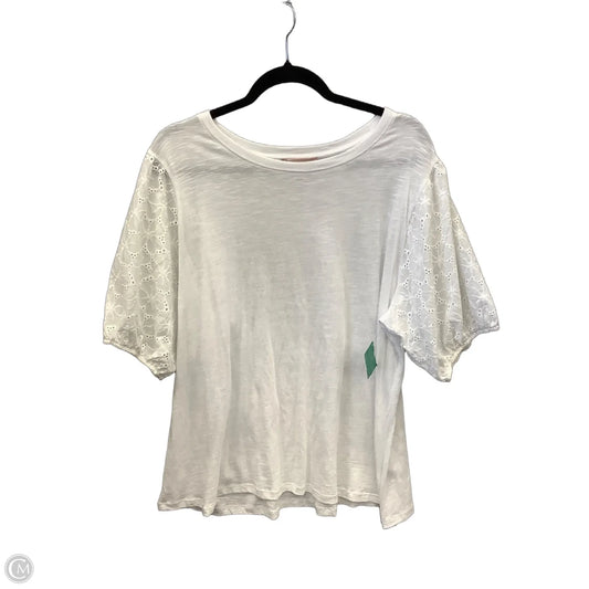Top Short Sleeve By Philosophy In White, Size: 2x