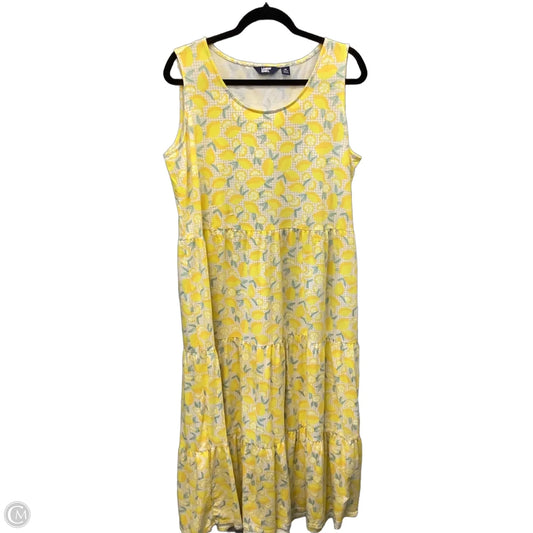 Dress Casual Maxi By Lands End In Yellow, Size: 1x