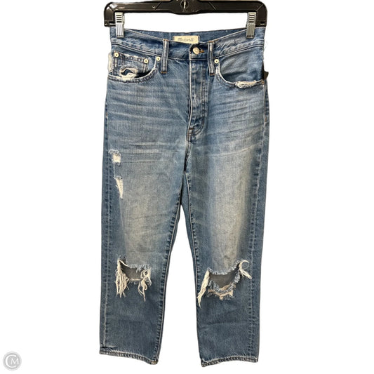 Jeans Cropped By Madewell In Blue Denim, Size: 0
