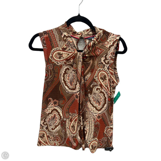 Top Sleeveless By Tommy Hilfiger In Brown, Size: S