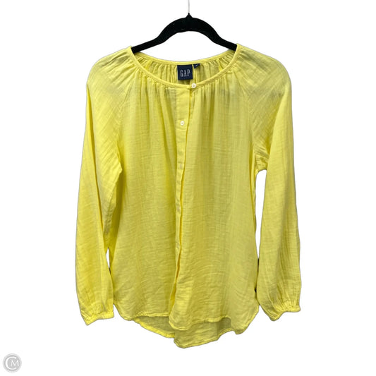 Top Long Sleeve By Gap In Yellow, Size: Xs