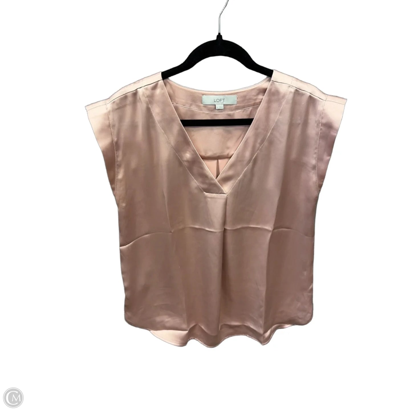 Top Short Sleeve By Loft In Pink, Size: S