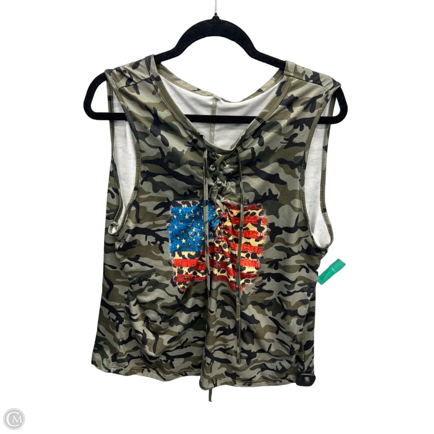 Top Sleeveless By Clothes Mentor In Camouflage Print, Size: 3x