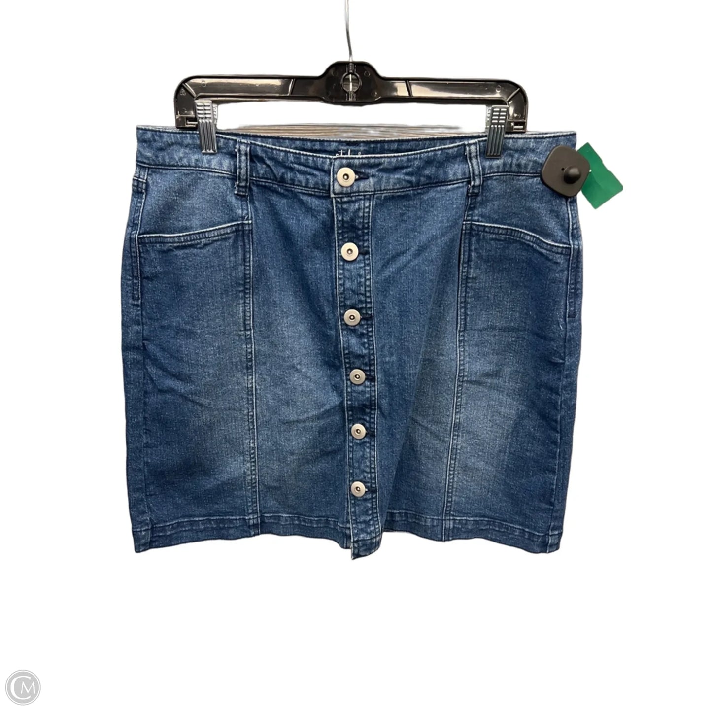 Skirt Midi By Style And Company In Blue Denim, Size: 14