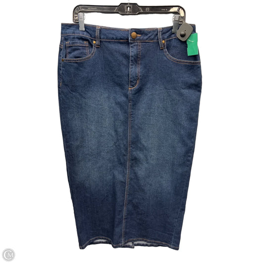 Skirt Maxi By D Jeans In Blue Denim, Size: 14