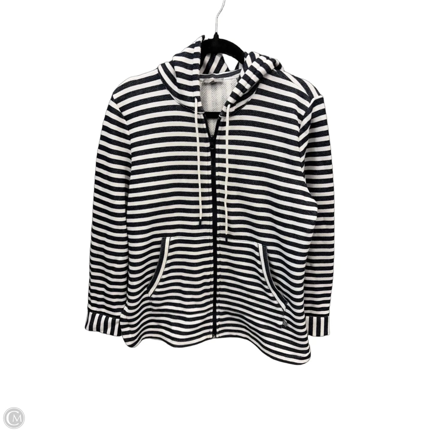 Sweatshirt Hoodie By Talbots In Striped Pattern, Size: Lp