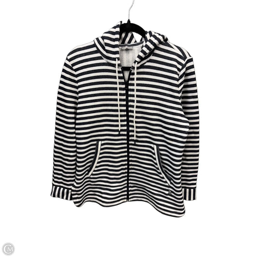 Sweatshirt Hoodie By Talbots In Striped Pattern, Size: Lp