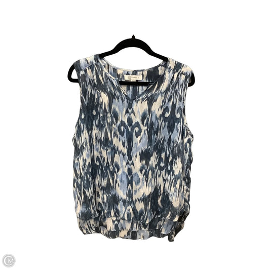 Top Sleeveless By Cristina In Blue, Size: L