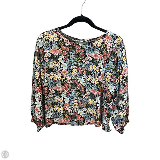 Top Long Sleeve By Loft In Floral Print, Size: S