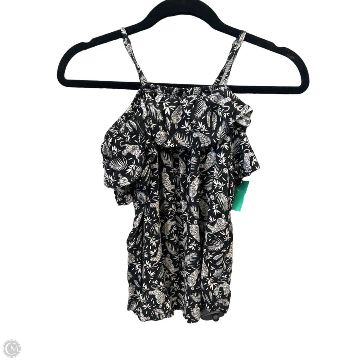 Top Short Sleeve By Old Navy In Black & White, Size: L