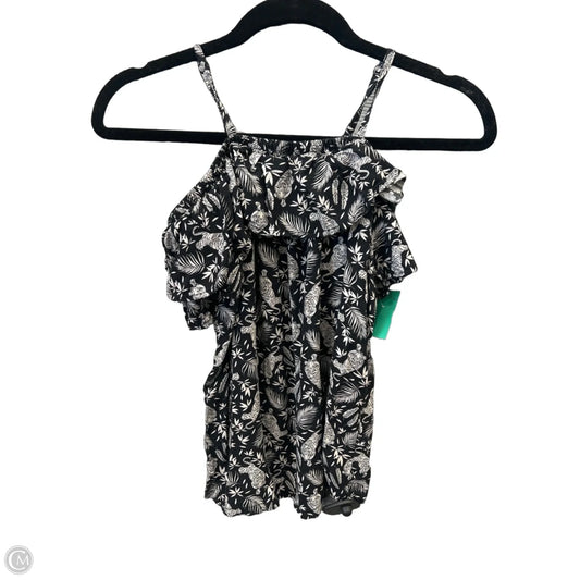 Top Short Sleeve By Old Navy In Black & White, Size: L