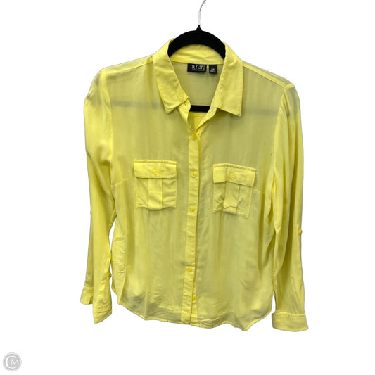 Top Long Sleeve By Ana In Yellow, Size: Mp