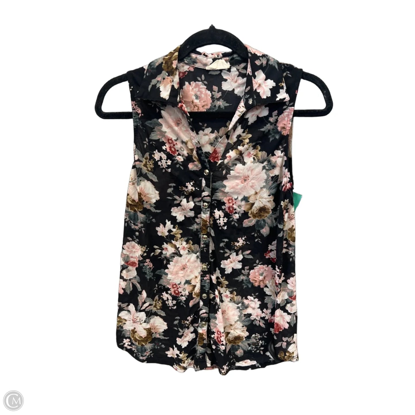 Top Sleeveless By Ember In Floral Print, Size: S