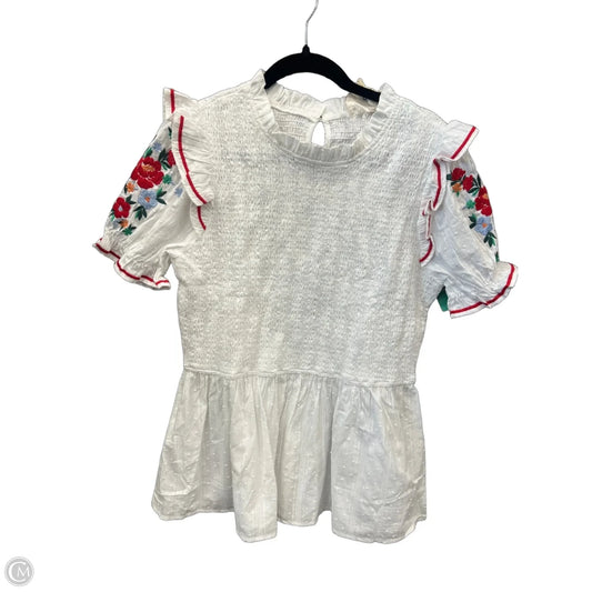 Top Short Sleeve By Savanna Jane In Floral Print, Size: 1x
