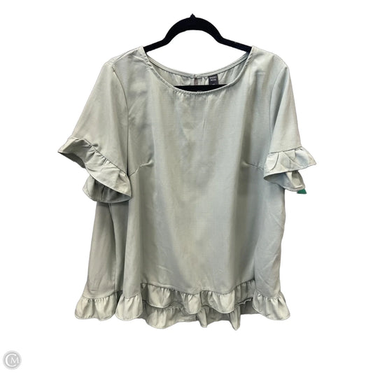 Top Short Sleeve By Emery Rose In Green, Size: 2x
