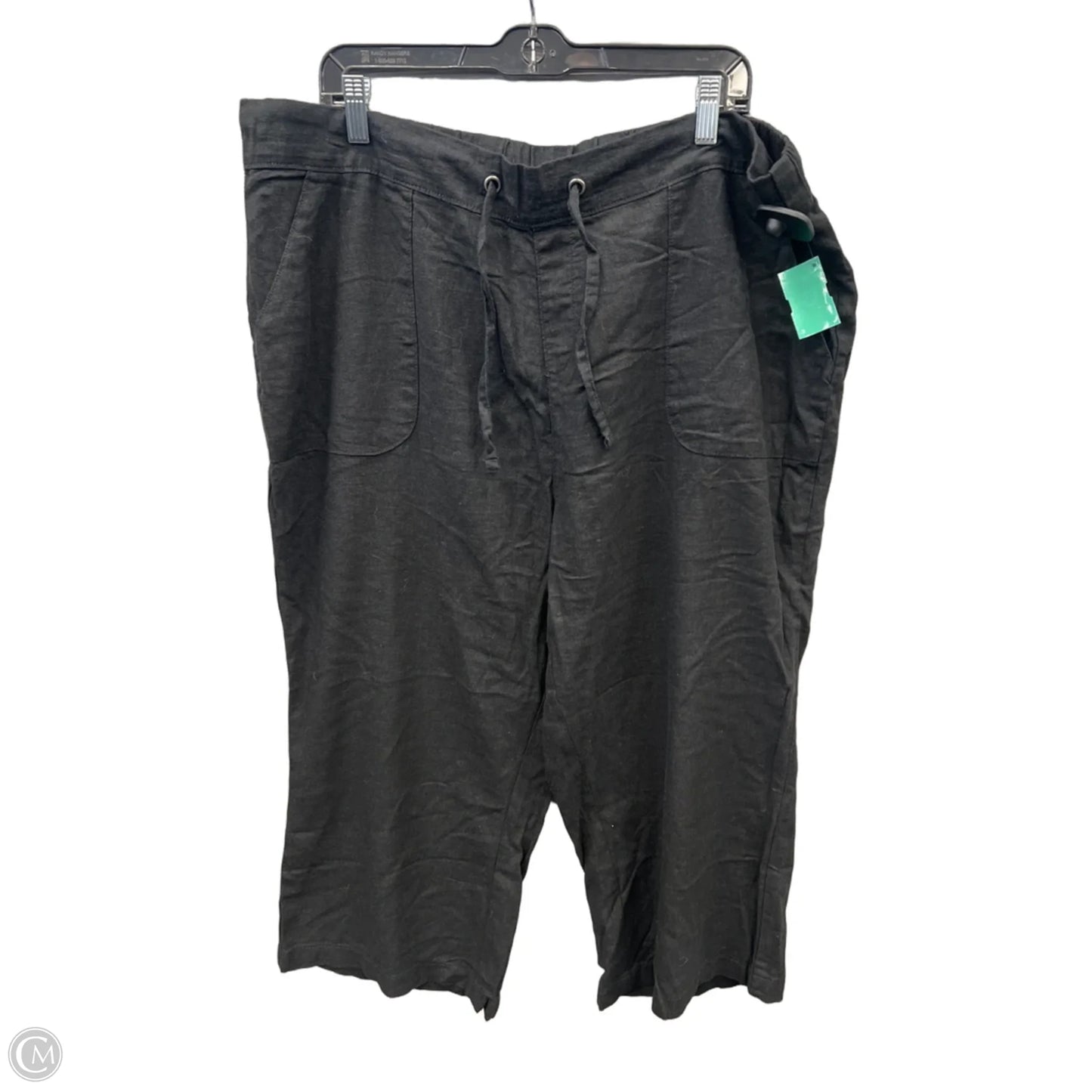 Capris By D&co. In Black, Size: 18