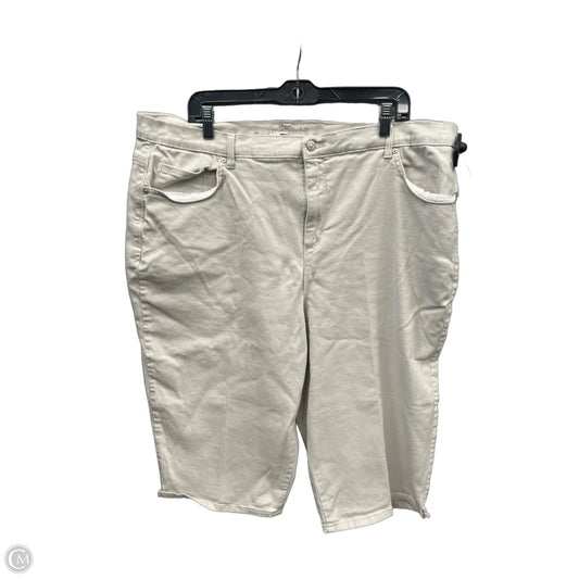 Capris By Gloria Vanderbilt In Tan, Size: 20