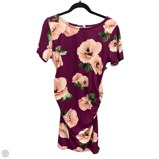 Dress Casual Midi By Pink Blush In Purple, Size: L