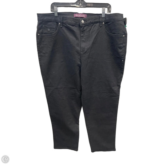 Jeans Straight By Gloria Vanderbilt In Black, Size: 20
