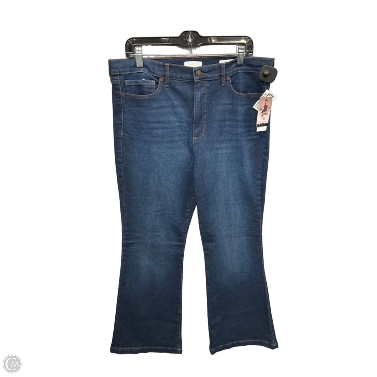 Jeans Flared By Sofia By Sofia Vergara In Blue Denim, Size: 16