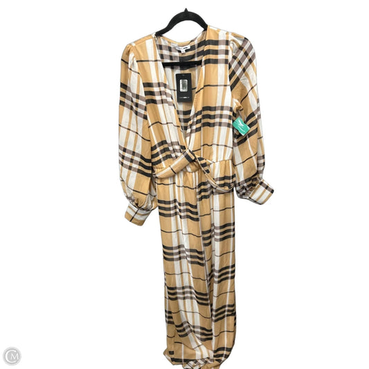 Jumpsuit By Fashion Nova In Plaid Pattern, Size: L