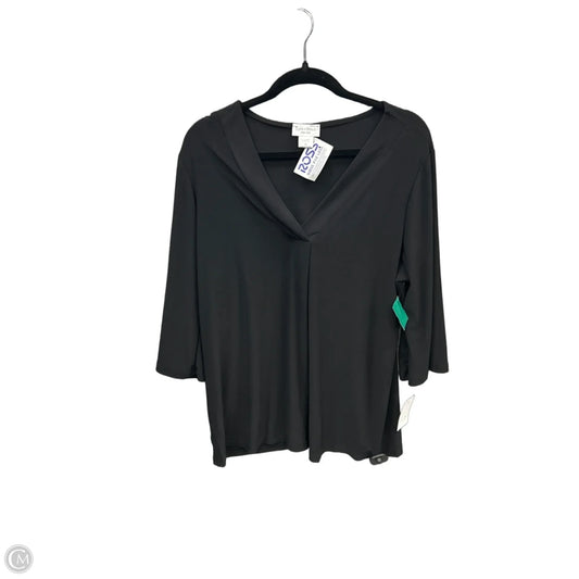 Blouse Long Sleeve By Clothes Mentor In Black, Size: 2x