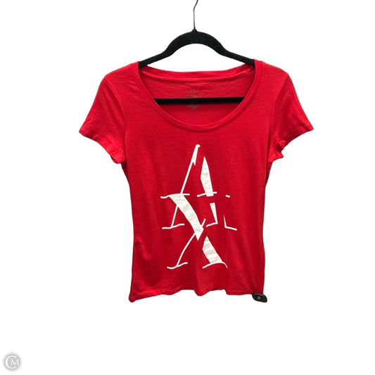 Top Short Sleeve By Armani Exchange In Red, Size: M