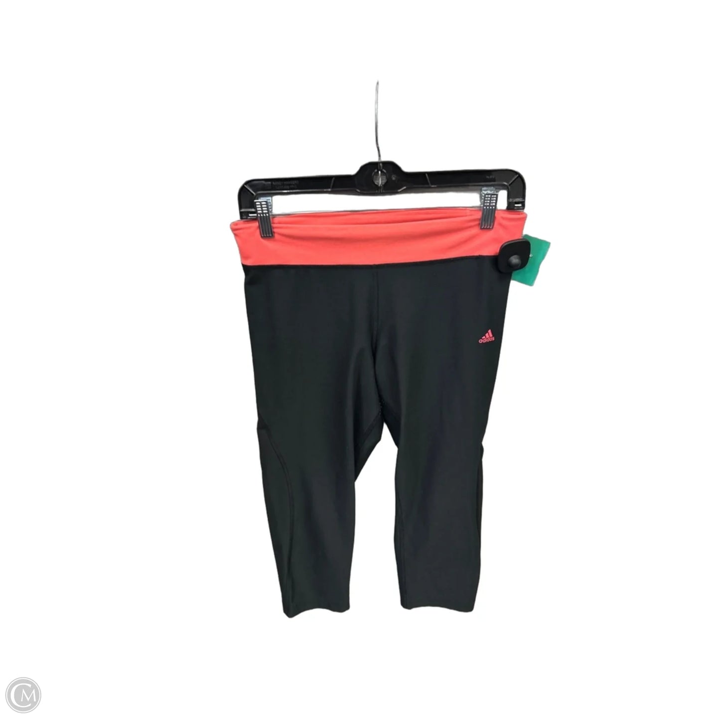 Athletic Capris By Adidas In Black & Pink, Size: M