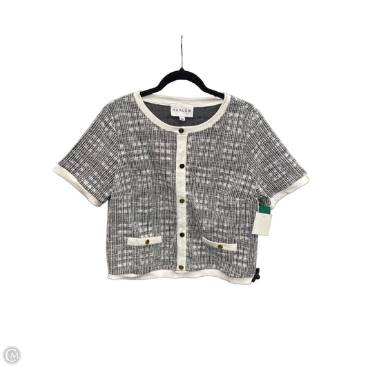 Top Short Sleeve By Clothes Mentor In Grey & White, Size: Xl