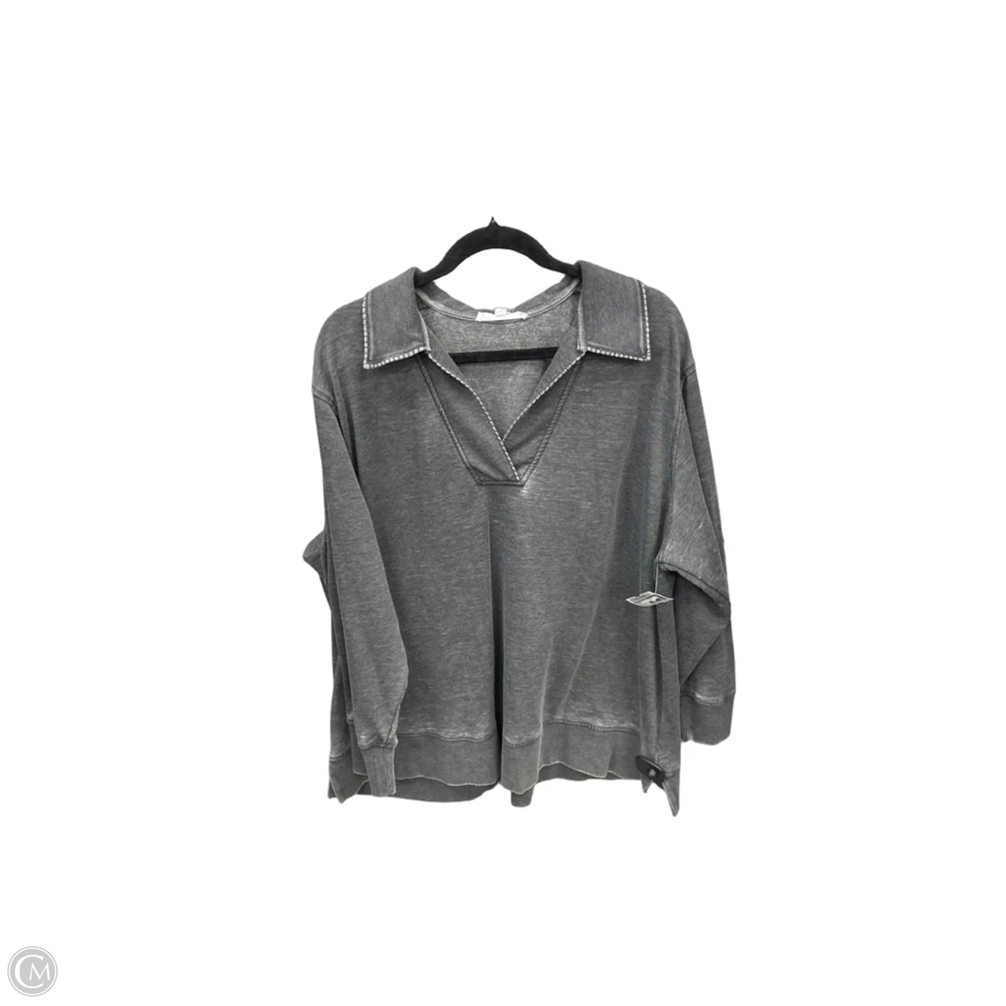 Top Long Sleeve By Jane And Delancey In Grey, Size: 2x