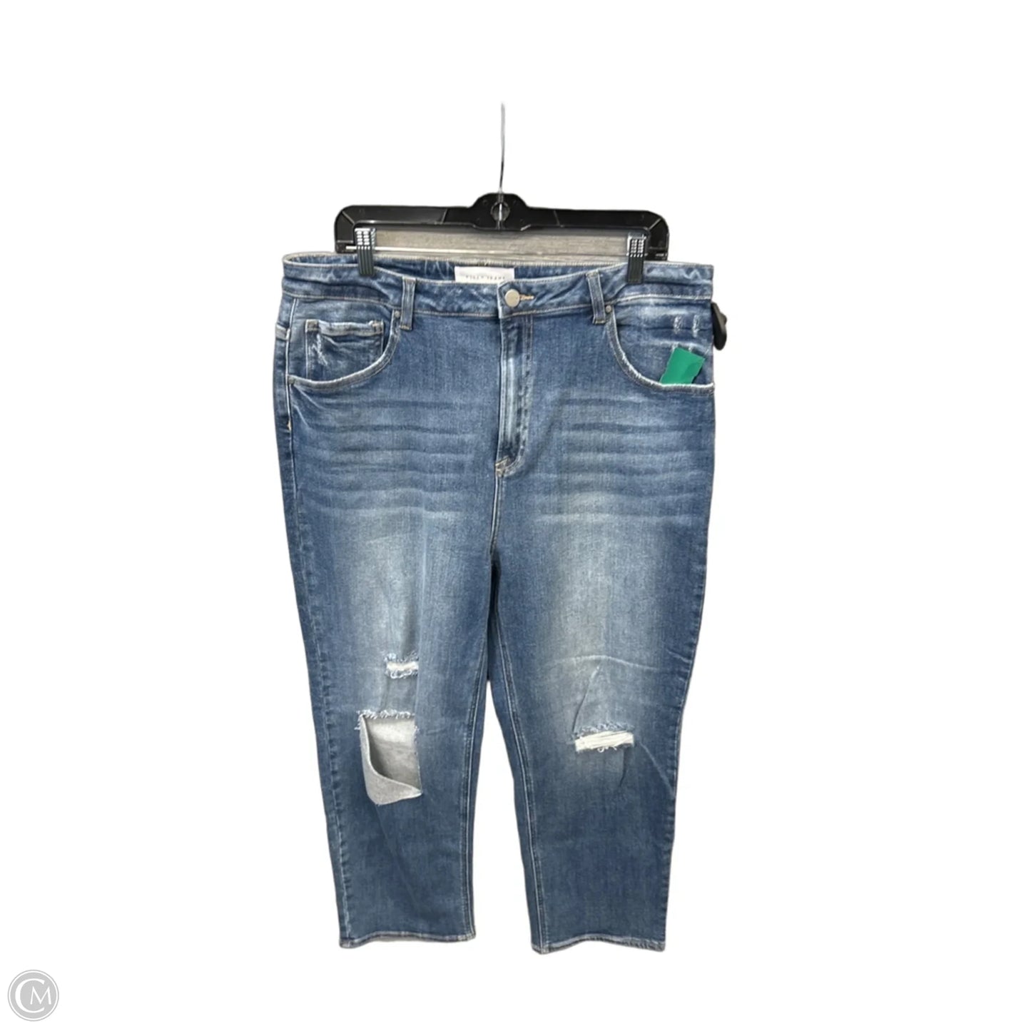 Jeans Straight By Risen In Blue Denim, Size: 20