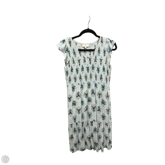 Dress Casual Midi By Loft In Blue, Size: Lp