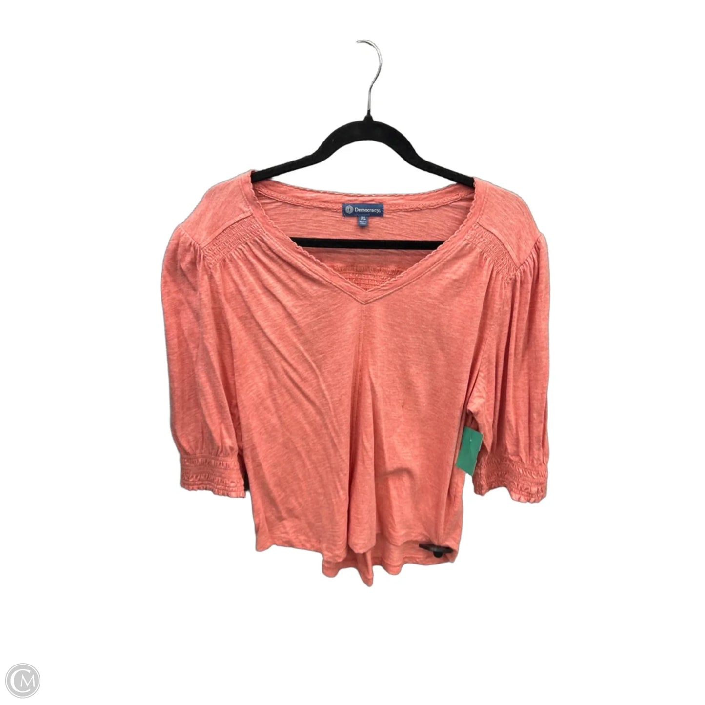 Top Short Sleeve By Democracy In Orange, Size: Lp