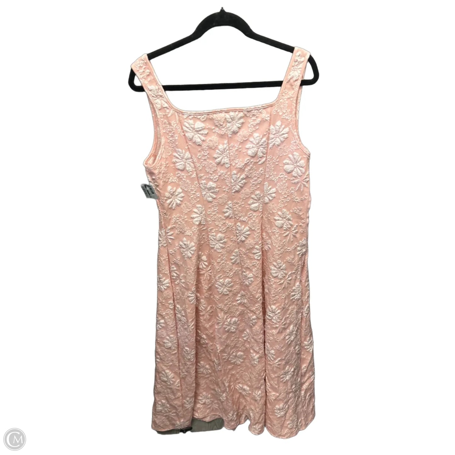Dress Casual Midi By Shein In Pink & White, Size: 1x