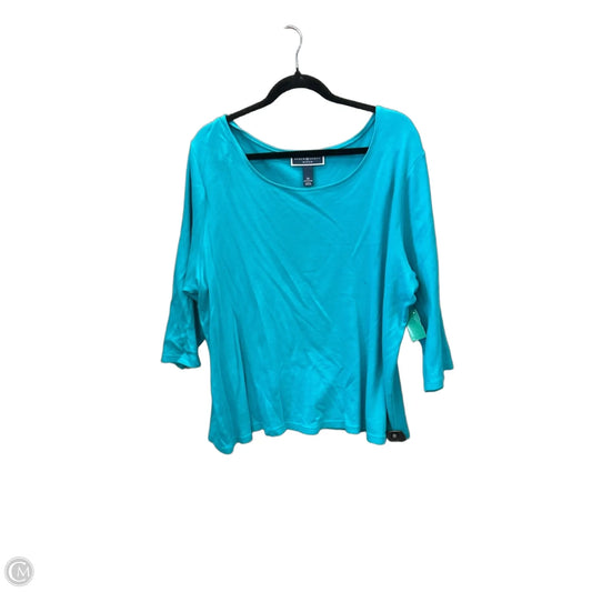 Top Long Sleeve By Karen Scott In Blue, Size: 2x