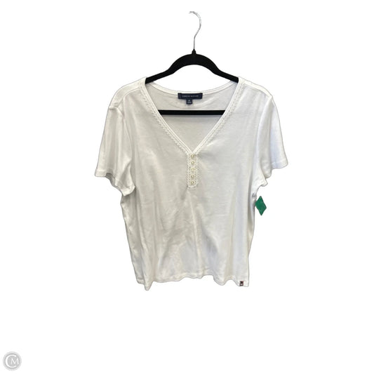 Top Short Sleeve By Tommy Hilfiger In White, Size: Xxl