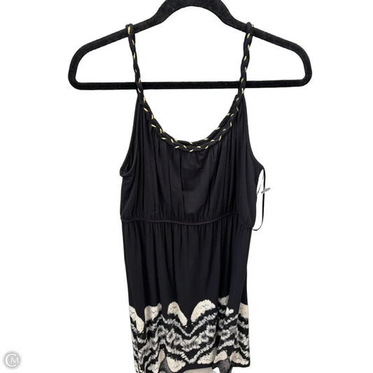 Dress Casual Midi By Style And Company In Black & Gold, Size: M