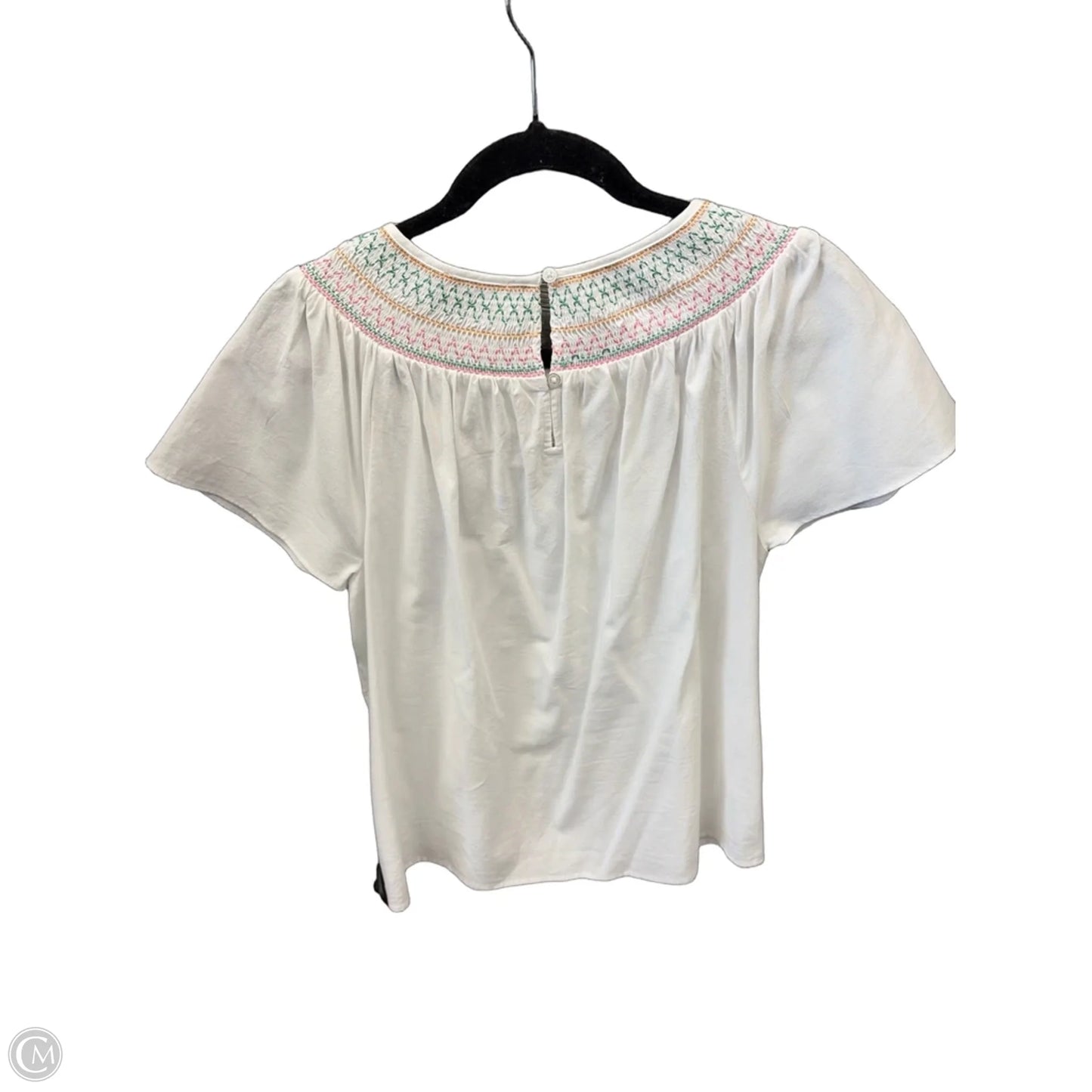 Top Short Sleeve By Loft In White, Size: M