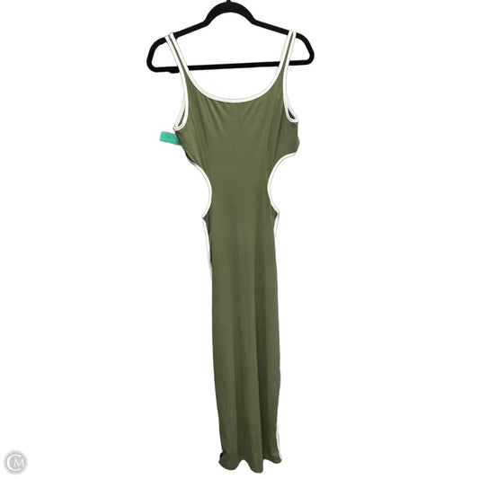 Dress Casual Maxi By Shein In Green & White, Size: S