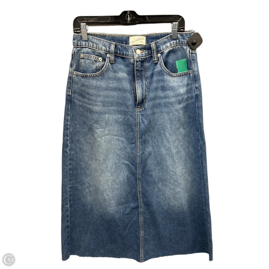 Skirt Maxi By Universal Thread In Blue Denim, Size: 8