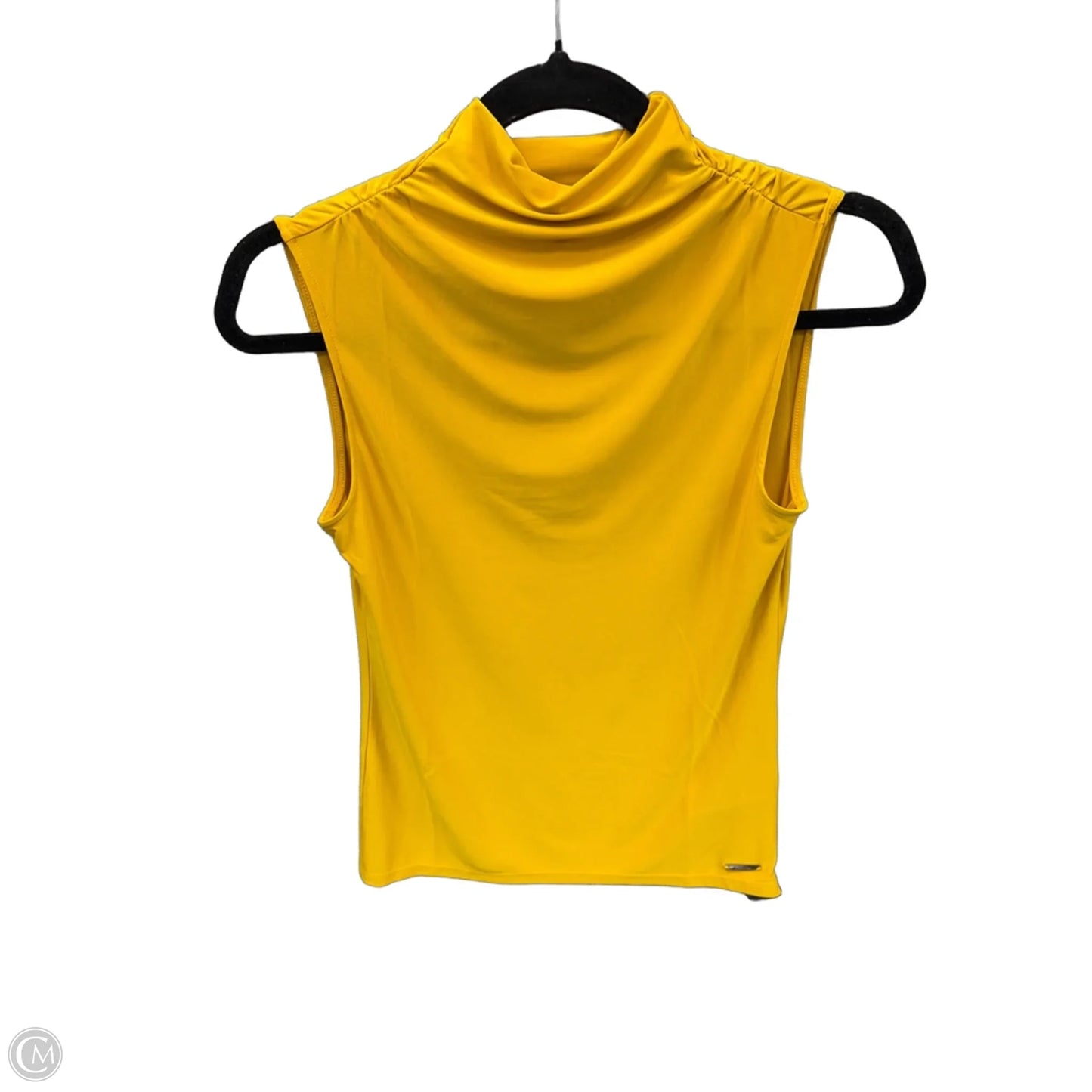 Top Sleeveless By Calvin Klein In Yellow, Size: Xs