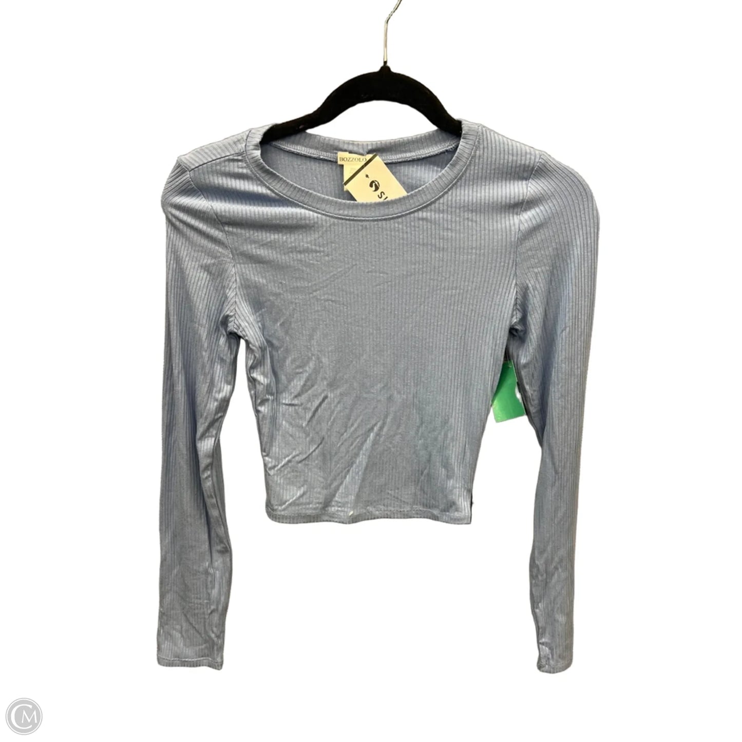 Top Long Sleeve By Bozzolo In Blue, Size: S