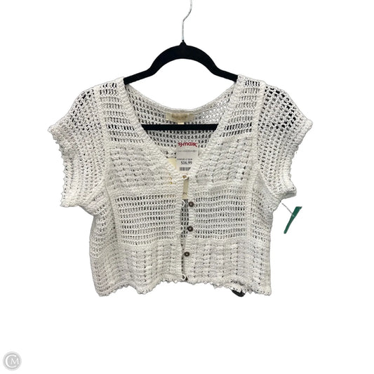 Sweater Short Sleeve By Rebellion In White, Size: S